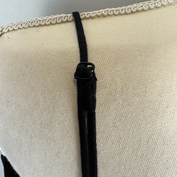 Express Sleeveless Sundress Black Box Pleated Bodice Linen Blend Large Preppy - Picture 7 of 10